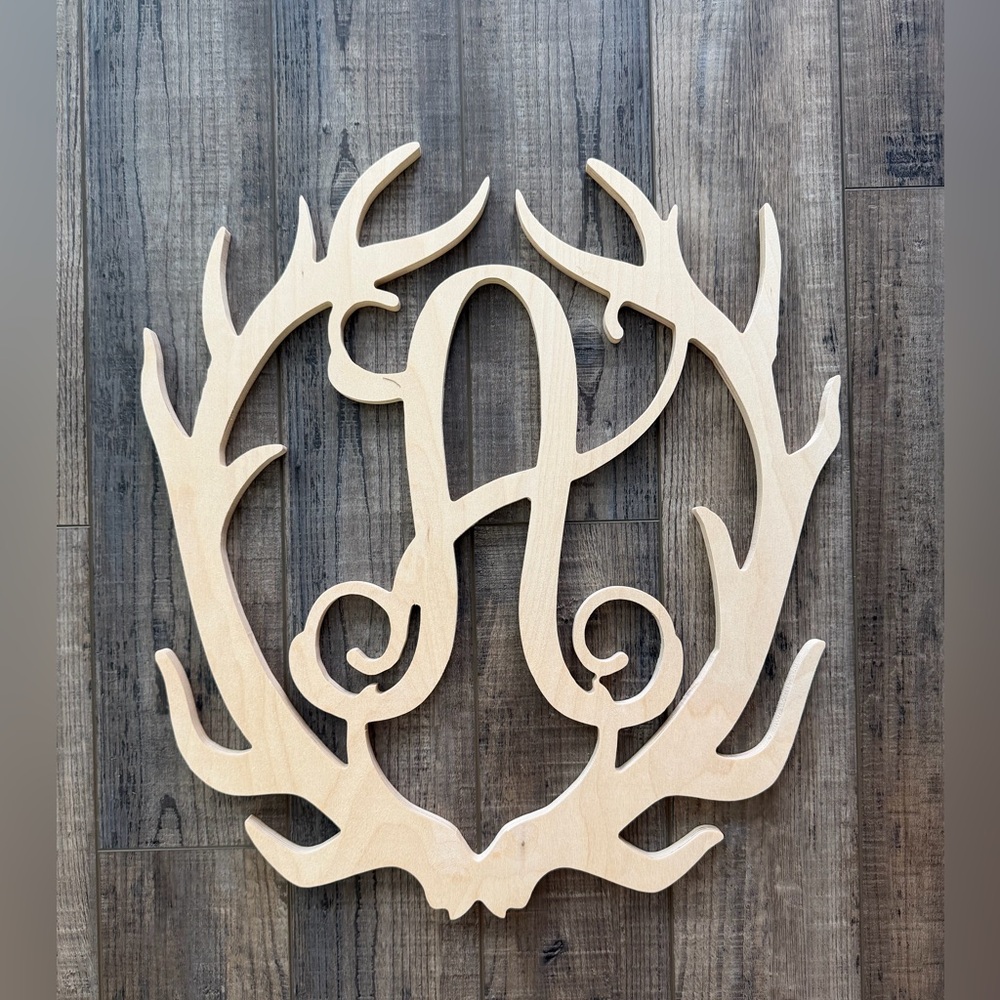 Wood Sign initial “A”